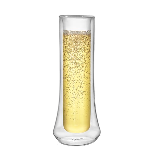 JoyJolt® Cosmo Double Wall Stemless Champagne Flute Glasses, 4ct.